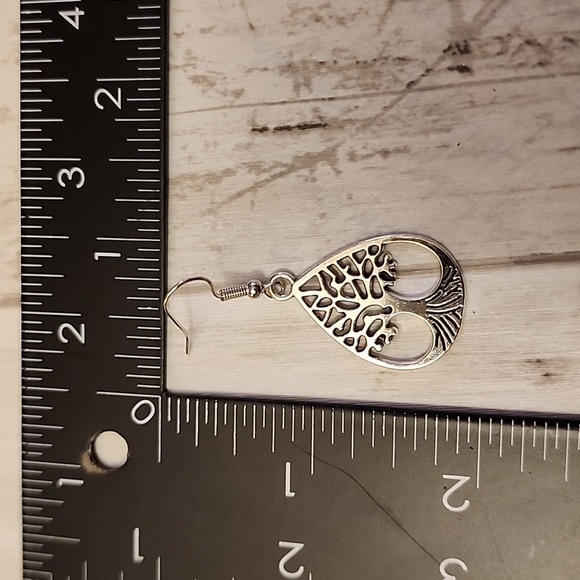 Tree of Life Dangle Earrings Zinc alloys - Picture 2 of 2